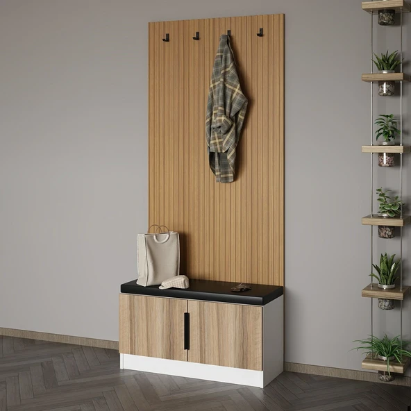 Minar Kale Dekor Panel Ayakkabılık Minderli Byz Dore Plus - Resim 3