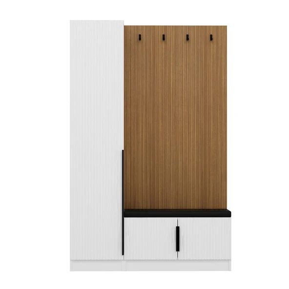 Minar Kale Dekor Panel 1 Kpk 1 Bölme Raf Port + Ayakkabılık Minderli Byz Mbrn Çizgili Byz - Resim 5