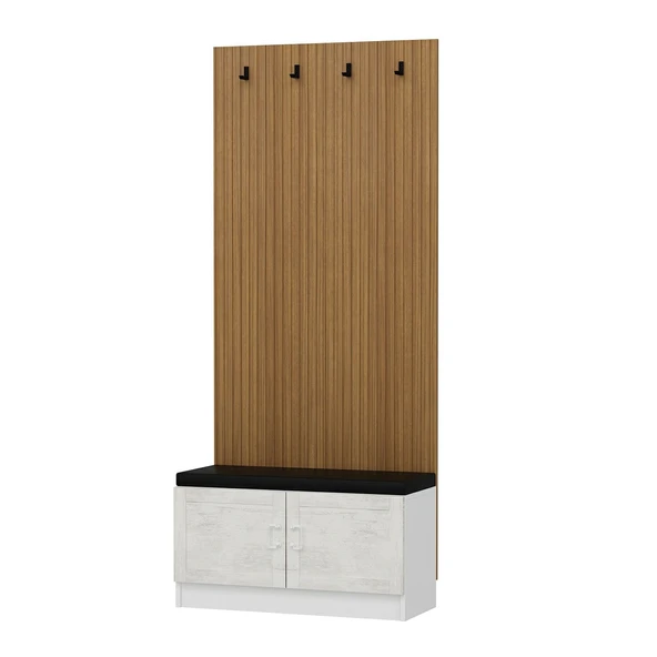 Minar Kale Dekor Panel Ayakkabılık Minderli Byz Eskitme Byz - Resim 6