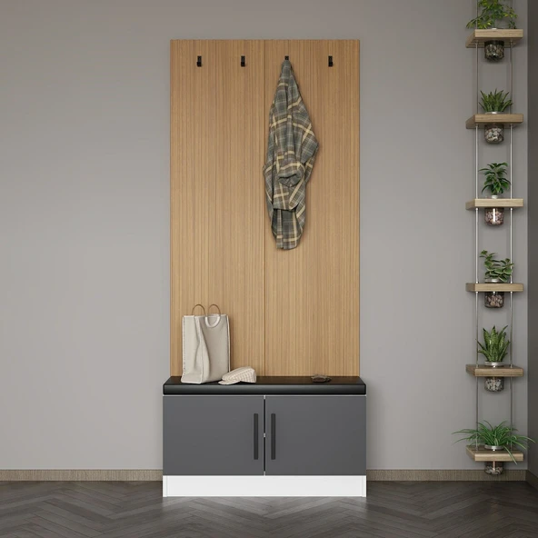 Minar Kale Dekor Panel Ayakkabılık Minderli Byz Antr