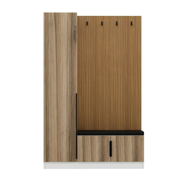 Minar Kale Dekor Panel 1 Kpk 1 Bölme Raf Port + Ayakkabılık Minderli Byz Dore Plus - Resim 5