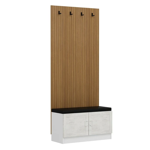 Minar Kale Dekor Panel Ayakkabılık Minderli Byz Eskitme Byz - Resim 4