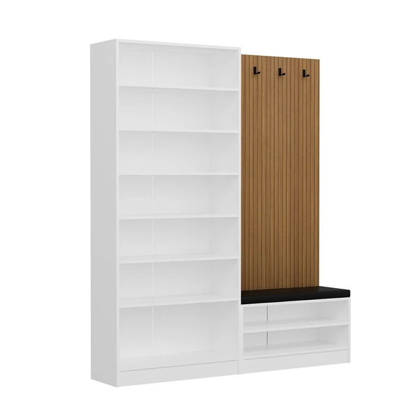 Minar Kale Dekor Panel 2 Bölme Raf+Ayakk Minderli Byz 2 Kapaksız - 2