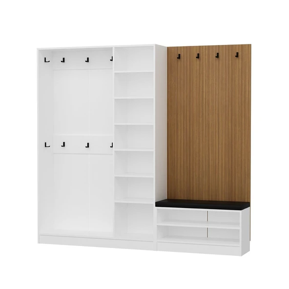 Minar Kale Dekor Panel 1 Bölme Raf+Ayakk Minderli Byz 3 Kapaksız - Resim 2