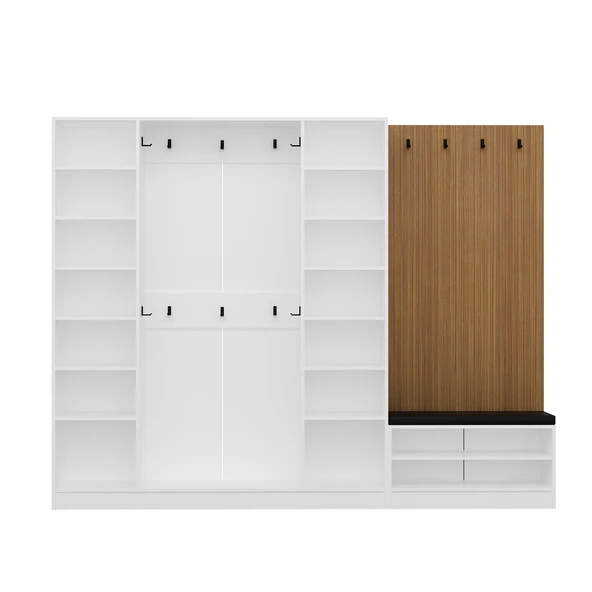 Minar Kale Dekor Panel 2 Bölme Raf+Ayakk Minderli Byz 4 Kapaksız