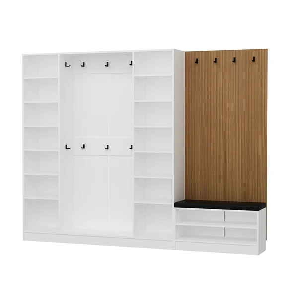 Minar Kale Dekor Panel 2 Bölme Raf+Ayakk Minderli Byz 4 Kapaksız - 2