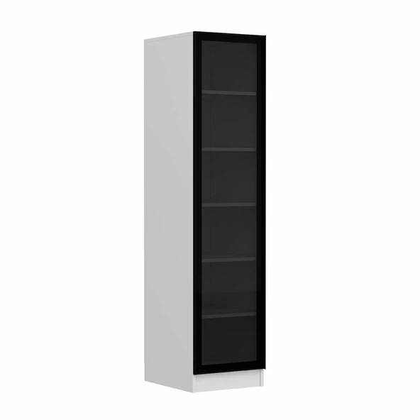 Minar Kale 210 1K Raflı Dlp Beyaz - Füme Cam