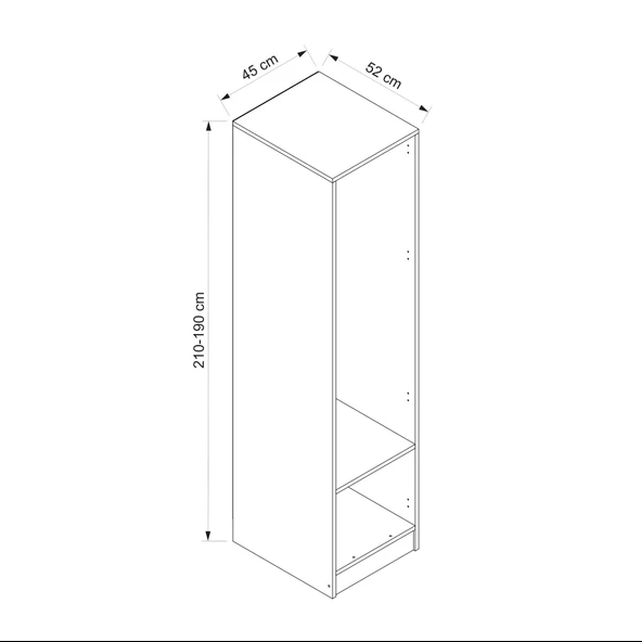 Minar M5001-Kale 1 Gövde Askılı Beyaz 190Cm - 4