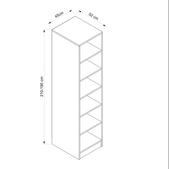 Minar M2022-Kale 1 Gövde Raflı Antr 190Cm - Resim 4