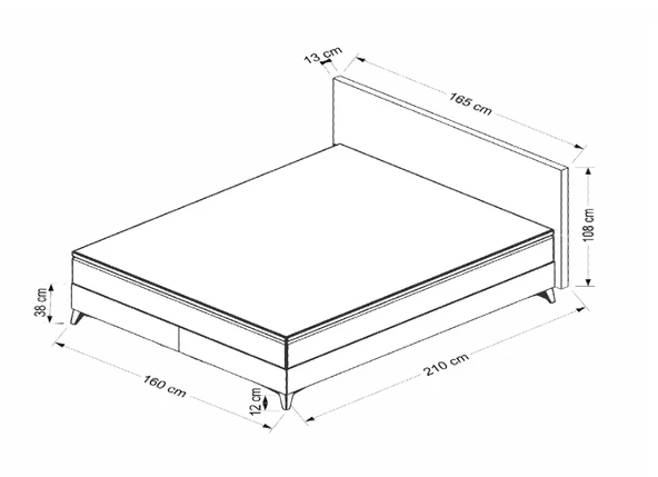 Minar Melina Baza Başlık Yatak Seti - 160X200 - Resim 8