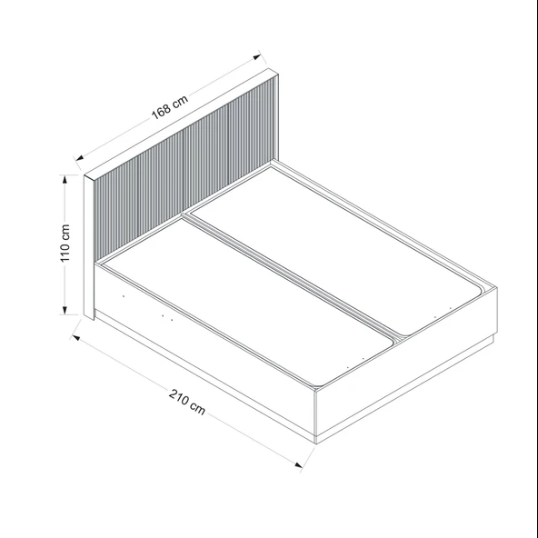 Minar Kale Luxe Soft Baza 160Cm Mbrn-Kumtaşı - Resim 7