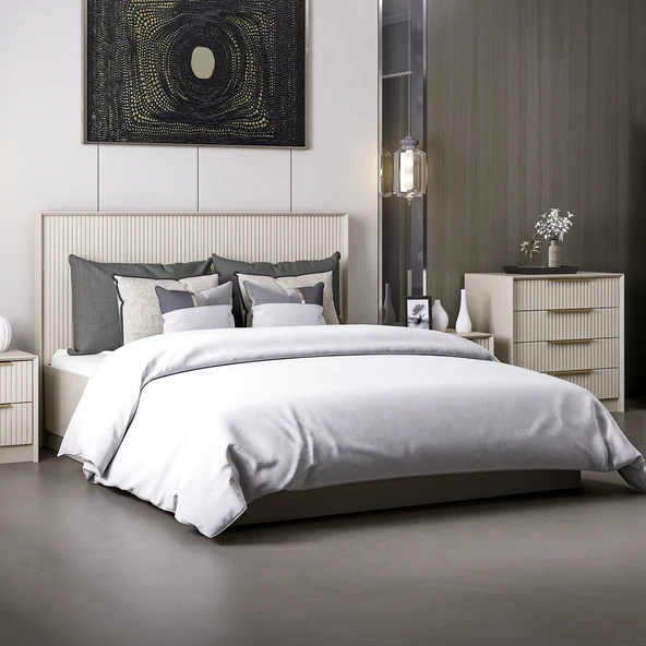 Minar Kale Luxe Soft Baza 160Cm Mbrn-Kumtaşı - Resim 5