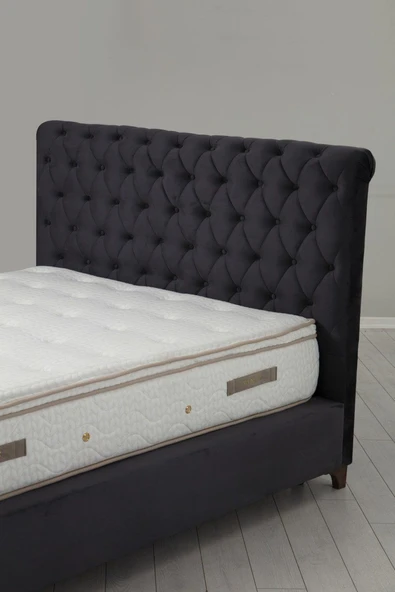 Minar Deluxe Baza+Başlık+Yatak Antrasit 140X200 - 2