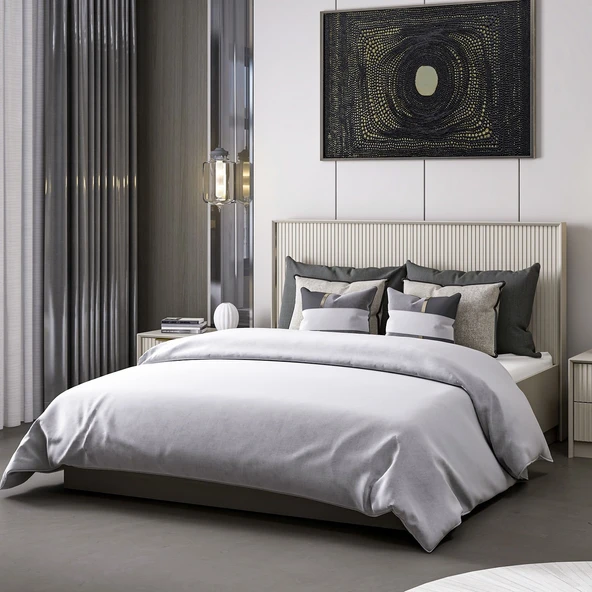 Minar Kale Luxe Soft Baza 160Cm Mbrn-Kumtaşı - Resim 3