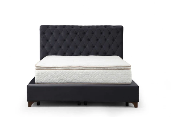 Minar Deluxe Baza+Başlık+Yatak Antrasit 140X200