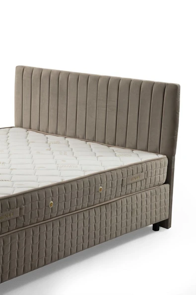 Minar Safir Baza+Başlık 140*200 Pedsiz Yatak Set- Bej - 6