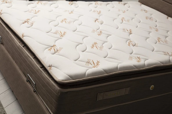 Minar Orina Baza+Başlık 150*200 Yatak Set-Kahve - Resim 6