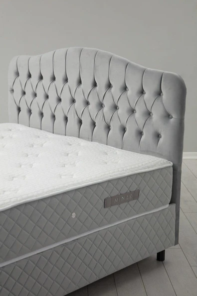 Minar Vassi Baza+Başlık+Sonata Yatak Gri 140X200 - Resim 2