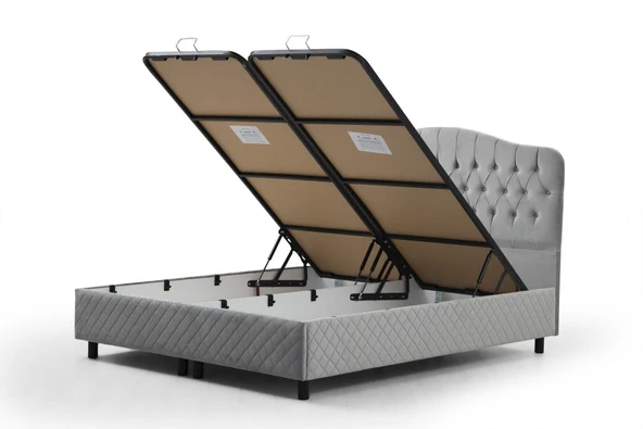 Minar Vassi Baza+Başlık Gri 150X200 - Resim 2