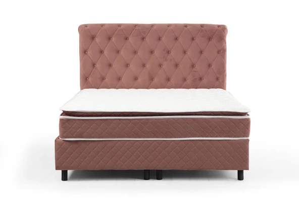 Minar Sonata Baza+Başlık+Vassi Pedli Yatak Gül Kurusu 150X200 - Resim 5