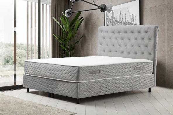 Minar Sonata Baza+Başlık+Yatak Gri 150X200 ürün görseli