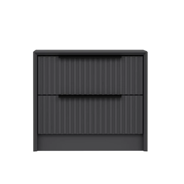 Minar Kale Luxe Soft 2Çek Mebran Komodin-Antrasit - 4