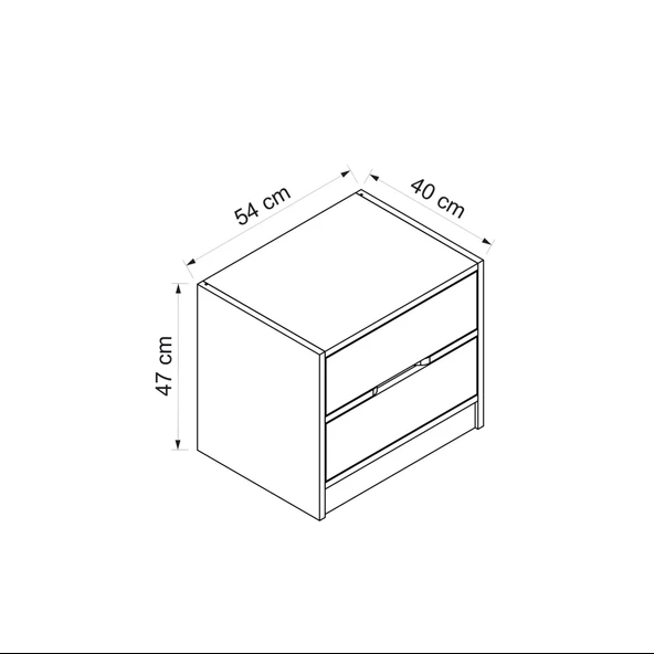 Minar Elina Komodin 2Ç - Dore Beyaz - Resim 8