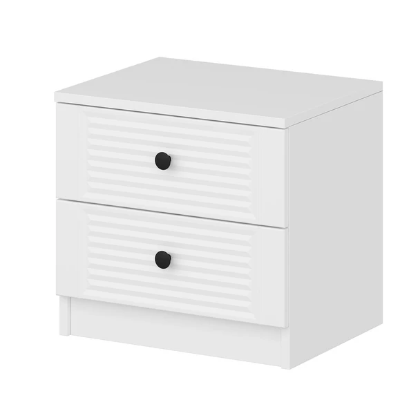 Minar D1010-Kale Komodin 2 Çekmece Beyaz Mebran Panjur - Resim 5