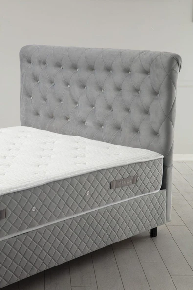 Minar Sonata Baza+Başlık+Yatak Gri 150X200 - Resim 2