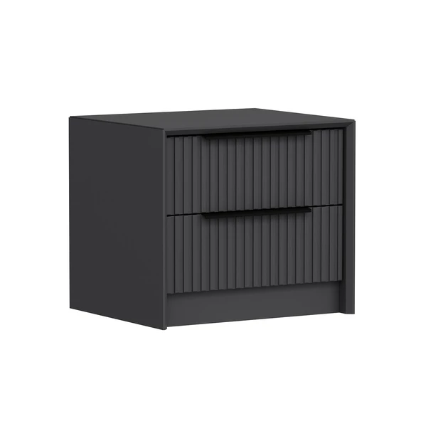 Minar Kale Luxe Soft 2Çek Mebran Komodin-Antrasit - 3