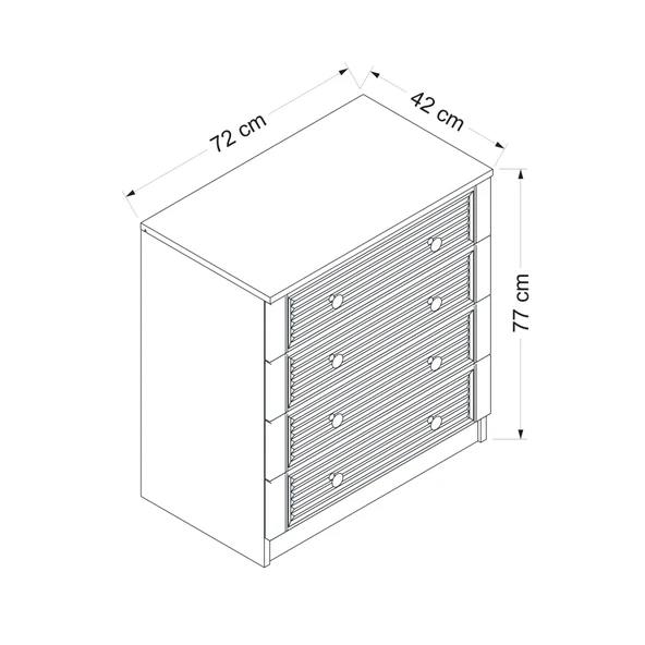 Minar D2011-Kale Şifonyer 4C-Mbrn-Byz Panjur - Resim 8