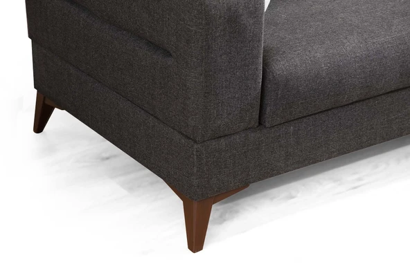 Minar Vive 3'Lü Koltuk Koyu Gri + Berjer Koyu Gri - Resim 4