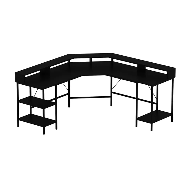 Minar Power Bilg.Masa Raflı Takım Siyah Ayaklı-Mat Siyah - 4