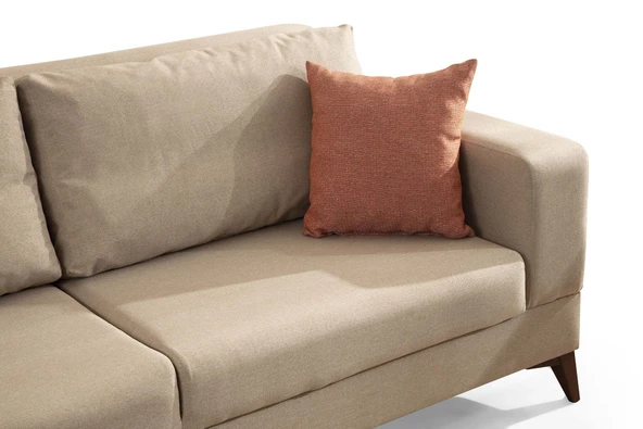 Minar Vive 3'Lü Koltuk Bej + Berjer Bej - Resim 6