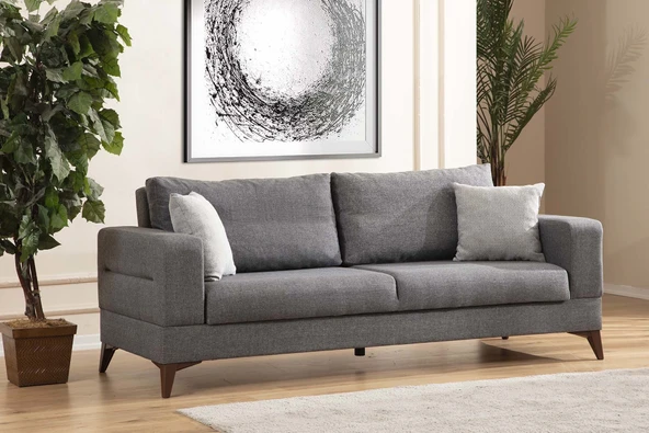 Minar Vive 3'Lü Koltuk Açık Gri + Berjer Açık Gri - Resim 3