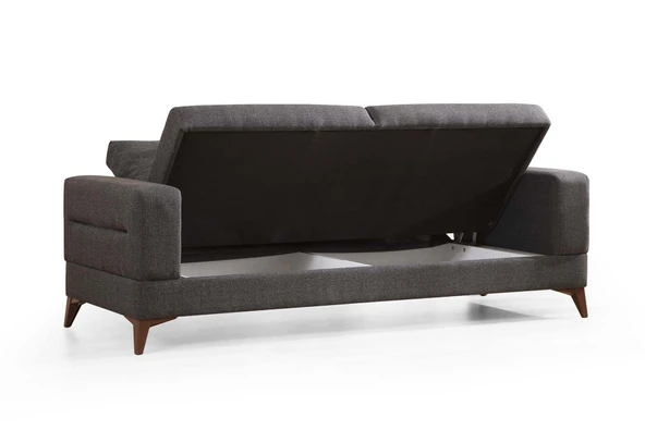 Minar Vive 3'Lü Koltuk Koyu Gri + Berjer Koyu Gri - Resim 8