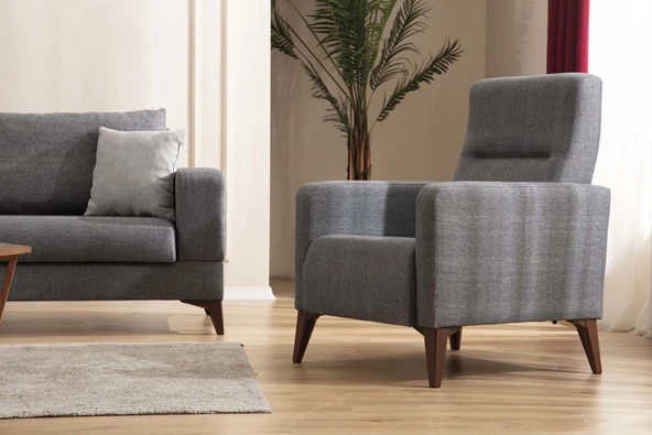 Minar Vive 3'Lü Koltuk Açık Gri + Berjer Açık Gri - Resim 2