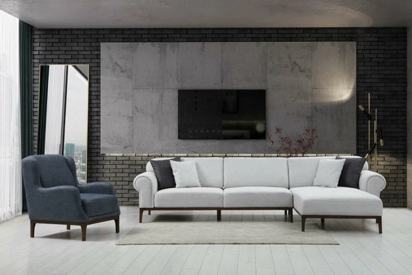 Minar London Sağ Köşe Takım+ Berjer (Ares Byz+Antr) ürün görseli