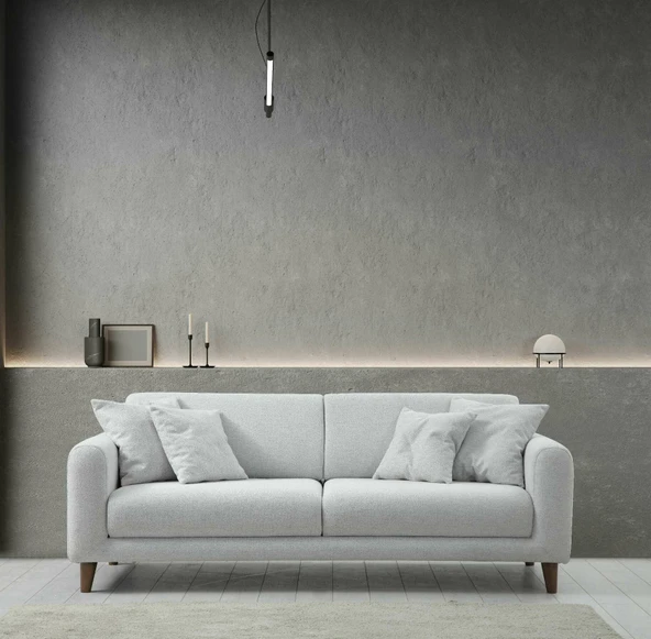 Minar Sare Koltuk 3Lü Ares Beyaz ürün görseli