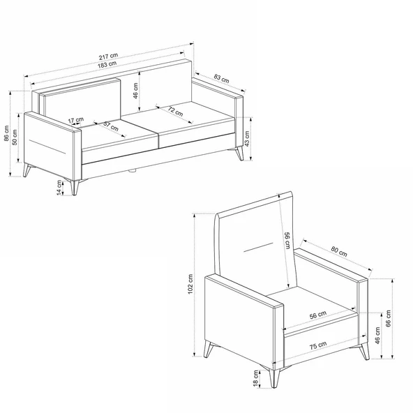 Minar Kristal 3+1 Berjer Koltuk Takım Antr+Bej - Resim 8