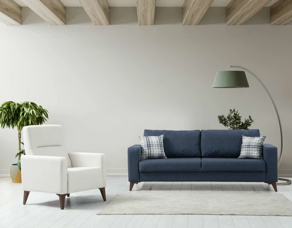 Minar Kristal 3+1 Berjer Koltuk Takım Antr+Bej ürün görseli