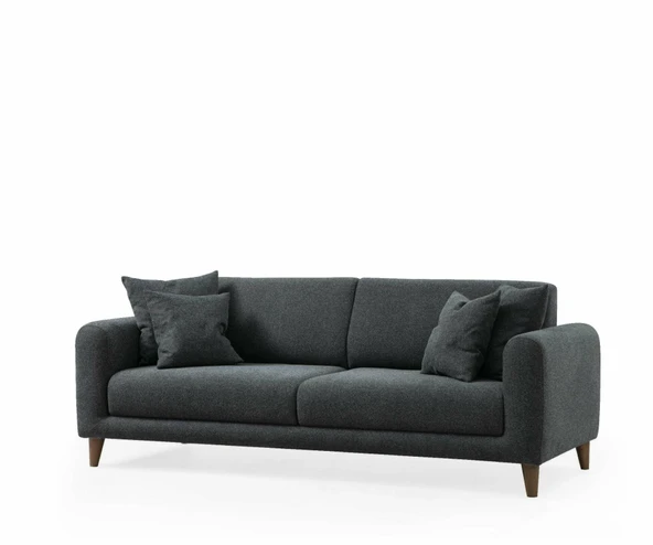 Minar Sare Koltuk 3Lü Koyu Gri - Resim 2