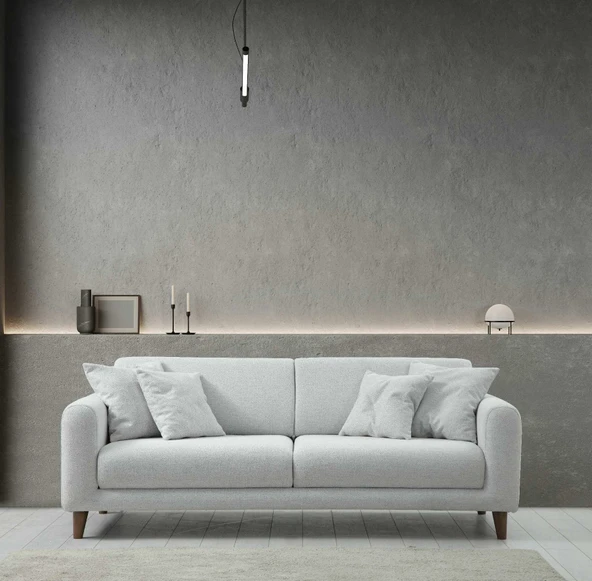 Minar Sare 3+3+1 Berjer Koltuk Takım (Koyu Gri+Ares Byz) - Resim 2