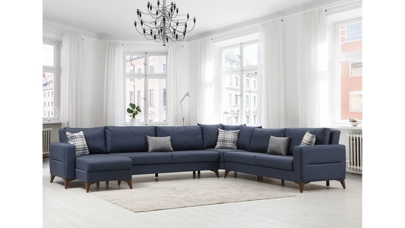 Minar Kristal Dinlenme+3+Köşe+3 Köşe Takımı Antrasit