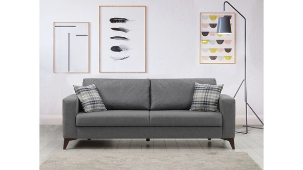 Minar Kristal 3+3 Koltuk Takımı Koyu Gri - Resim 3