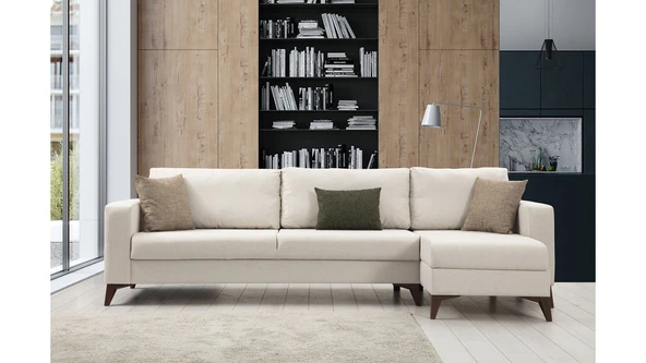 Minar Kristal 3+Dinlenme Köşe Takımı Bej - Resim 2