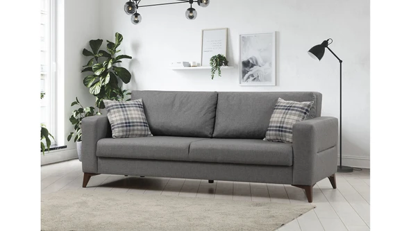 Minar Kristal 3+3 Koltuk Takımı Koyu Gri - Resim 2