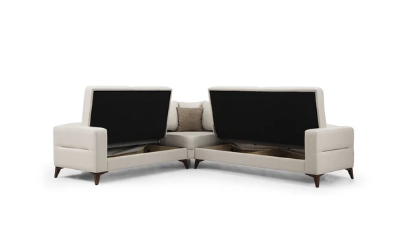 Minar Kristal 3+Köşe+2 Köşe Takımı Bej - Resim 7