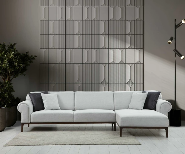 Minar London Sağ Köşe Takım+ Berjer (Ares Byz+Koyu Gri) - Resim 4