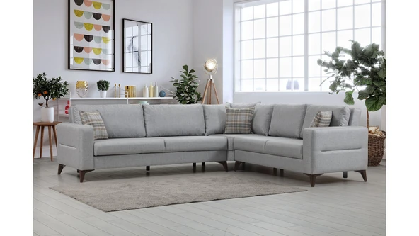 Minar Kristal 3+Köşe+2 Köşe Takımı Açık Gri - Resim 2